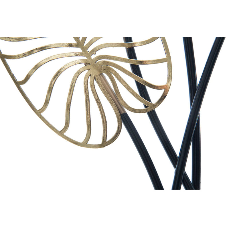 Pannello verticale da muro in metallo colore oro e nero design moderno cm 31X2X90h