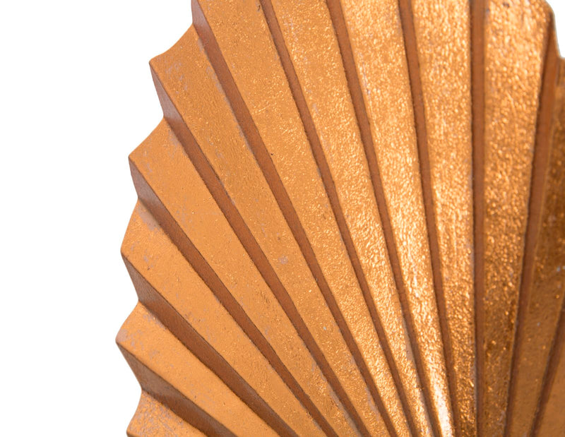 Decorazione a parete in metallo 3D con foglie colori oro argento e bronzo cm 57x5x96h