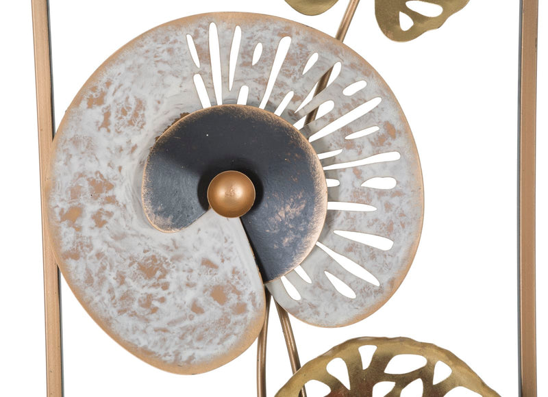 Pannello moderno da parete decorativo quadretto in metallo 3D cm 31x5x90h