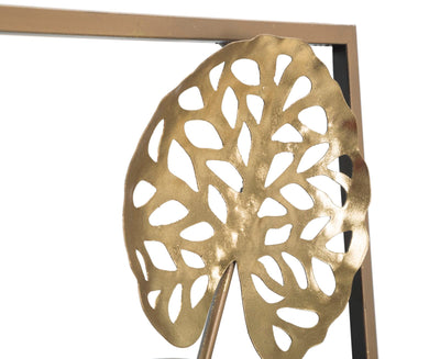 Pannello moderno da parete decorativo quadretto in metallo 3D cm 31x5x90h