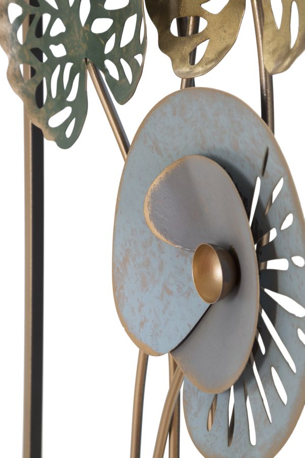 Pannello moderno da parete decorativo quadretto in metallo 3D cm 31x5x90h