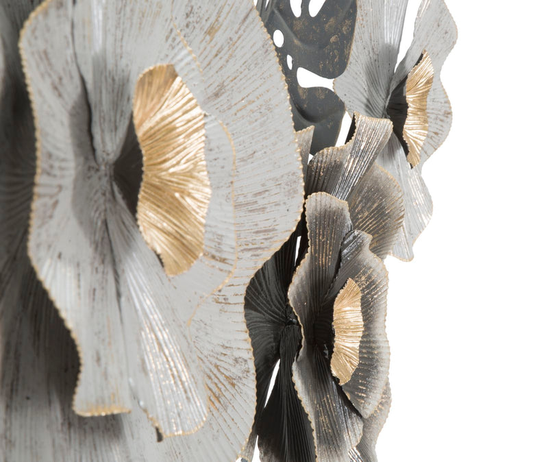 Pannello decorativo moderno per ingresso in metallo 3D cm 132x7x71h