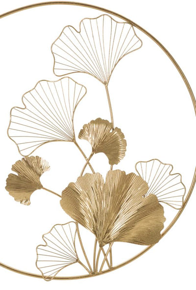 Pannello da parete decorativo in metallo dorato cm 120x4x80h