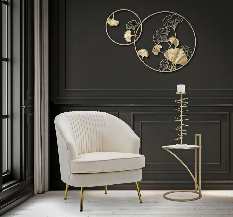 Pannello da parete decorativo in metallo dorato cm 120x4x80h