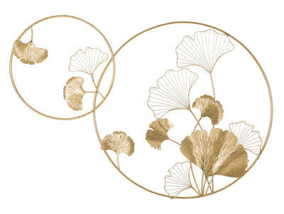 Pannello da parete decorativo in metallo dorato cm 120x4x80h