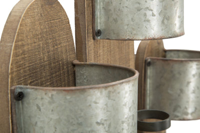 portabottiglie portabichieri modello cactus in legno e ferro