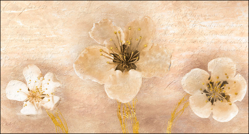Quadro da muro rettangolare a pannello moderno floreale tela stampata - varie misure