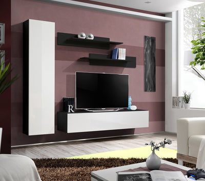 German - Parete attrezzata design pensili sospesi - vari colori
