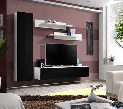 German - Parete attrezzata design pensili sospesi - vari colori