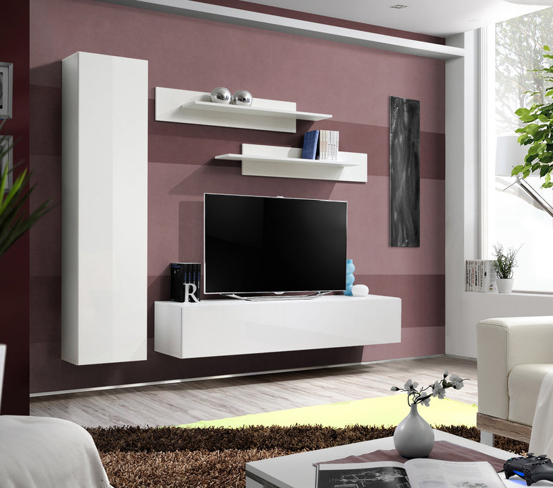 German - Parete attrezzata design pensili sospesi - vari colori