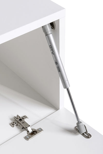 parete moderna componibile colore bianco con vetrine 