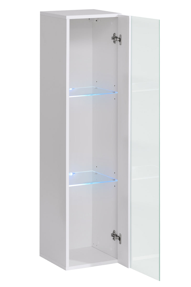 parete attrezzata con luce a led 