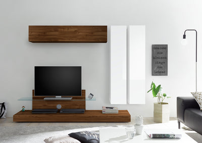 Sabat - Parete attrezzata da soggiorno con mobile porta tv - vari colori