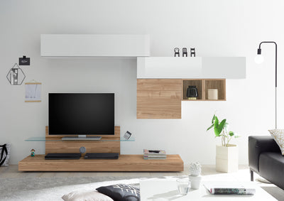 Nausica - Parete da soggiorno con porta tv design contemporaneo - vari colori