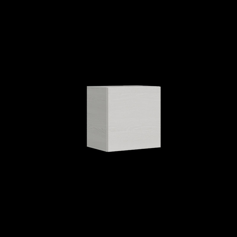 pensile cubo in legno bianco frassino