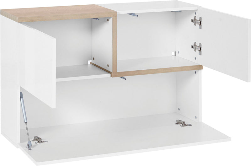 Rocky - Pensile da muro sospeso in legno 3 ante stile moderno cm 100x30x62h - vari colori