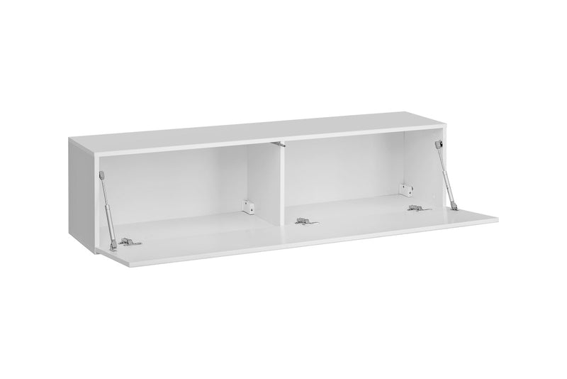 parete attrezzata sospesa moderna colore bianco e nero