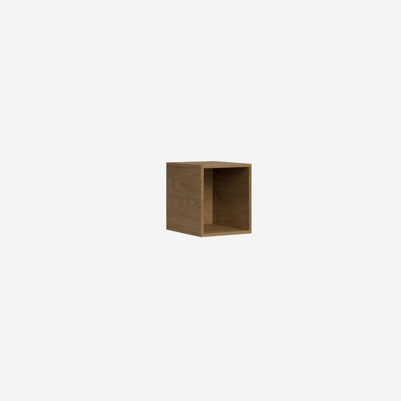 pensile cubo in legno noce