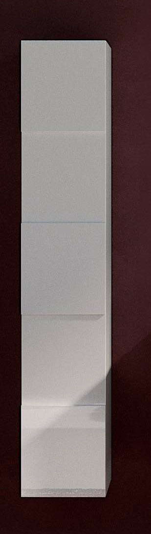 Kalemy - Pensile verticale con 1 anta in legno bianco lucido cm 26x26x138h