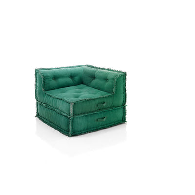 Poltrona chaise longue componibile in cotone cm 80x80x60h - vari colori