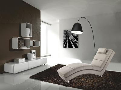 chaise lounge in similpelle tortora