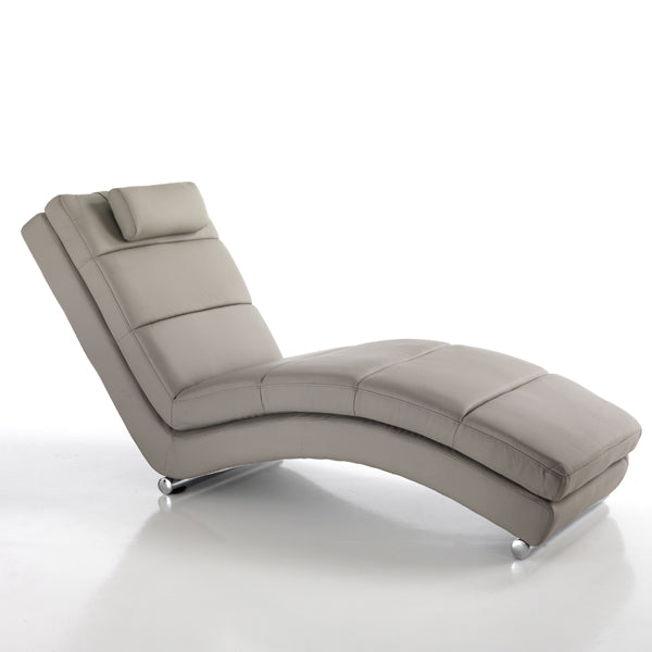 chaise lounge in similpelle tortora
