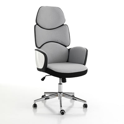 Poltrona ufficio in polipropilene e tessuto bianco e nero cm 64x69x119/129h