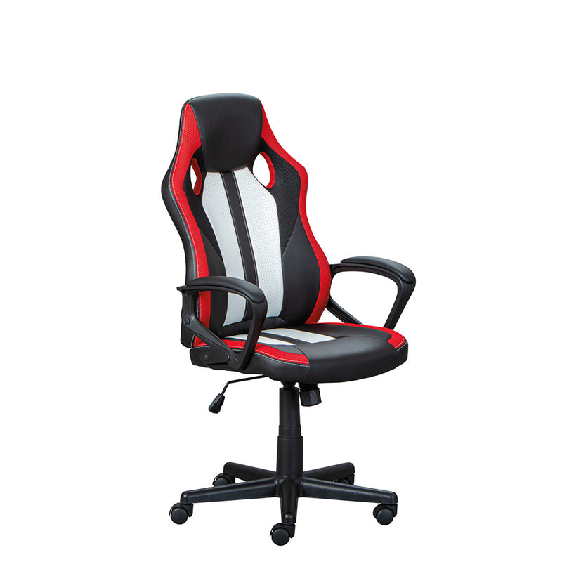 Intrex - Poltrona gaming regolabile da ufficio in similpelle cm 61x62x107/117h