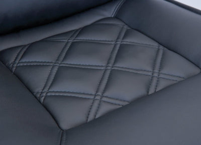 Ventur - Poltrona da ufficio regolable rivestita in ecopelle nero cm 67x67x115/125h