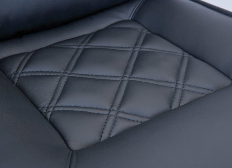 Ventur - Poltrona da ufficio regolable rivestita in ecopelle nero cm 67x67x115/125h