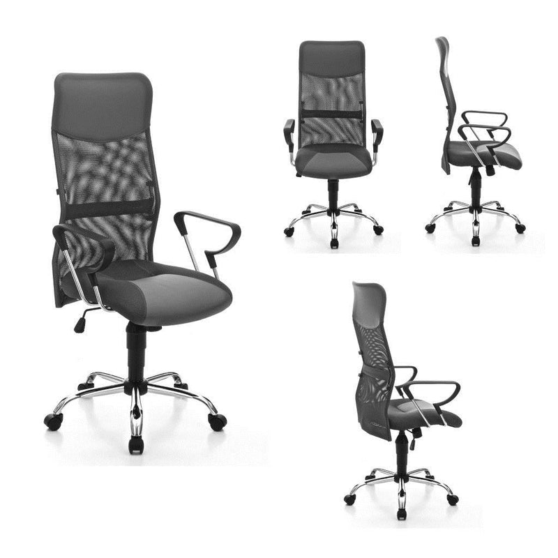 Poltrona direzionale da ufficio regolabile base in metallo cm 62x62x118/129h
