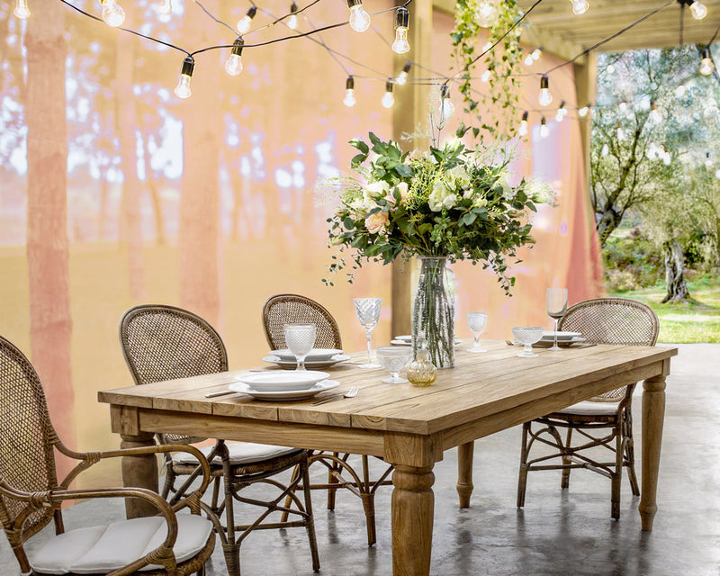 poltrona classica in rattan colore naturale