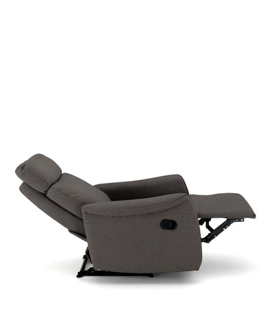 poltrona relax moderna in microfibra leva laterale colore grigio scuro