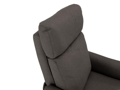 poltrona relax moderna in microfibra leva laterale colore grigio scuro