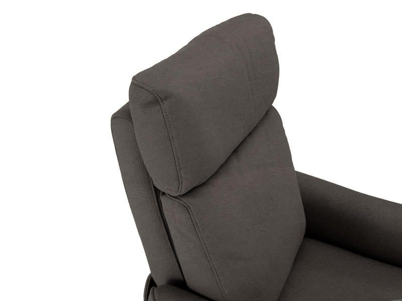 poltrona relax moderna in microfibra leva laterale colore grigio scuro