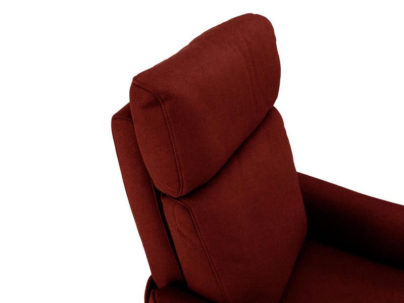 poltrona relax moderna in microfibra leva laterale colore rosso