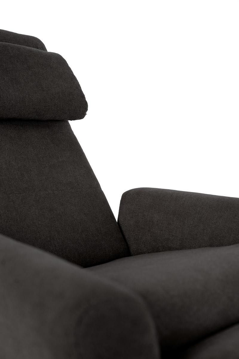 poltrona relax reclinabile in tessuto colore grigio scuro