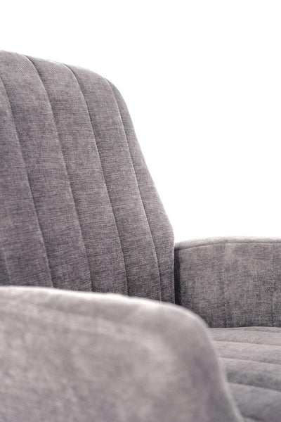 poltrona relax con poggiapiedi e schienale reclinabile colore grigio chiaro