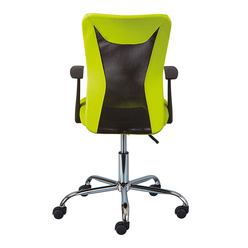 sedia da ufficio in similpelle e tessuto colore verde