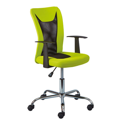sedia da ufficio in similpelle e tessuto colore verde