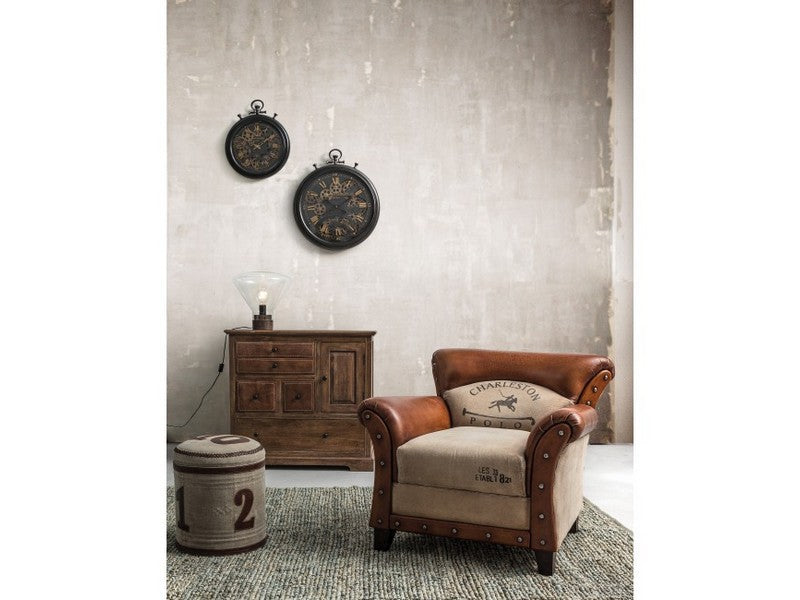 Poltrona vintage industrial da camera o salotto cm 86x76x77h