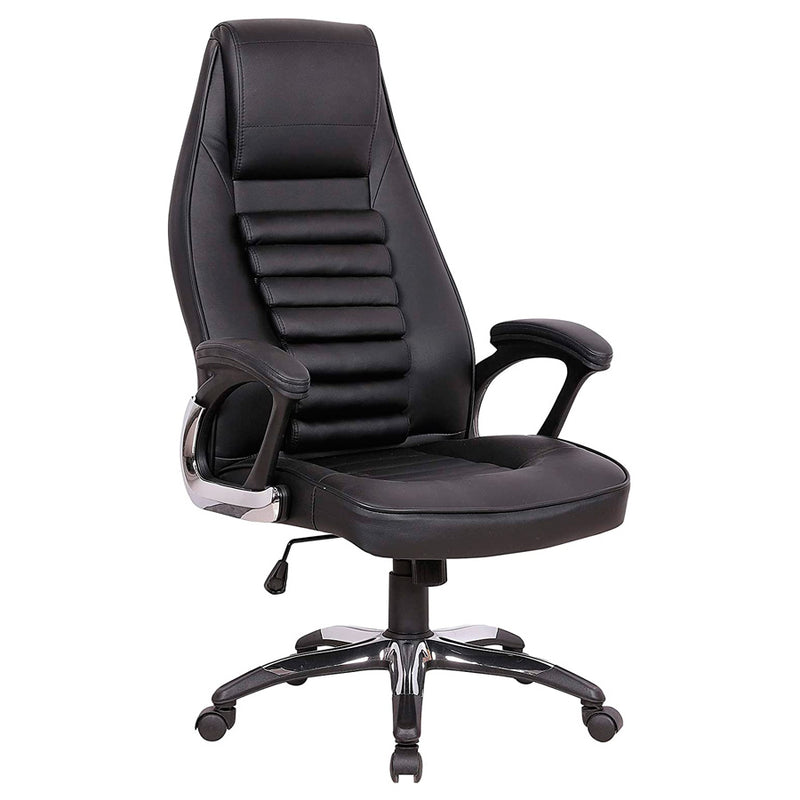 Sofira - Poltrona dirigenziale da ufficio in similpelle colore nero cm 70x73x125/133h