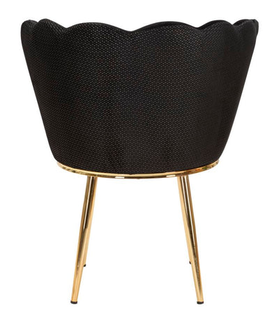 sedia poltroncina in tessuto colore nero modello fiore