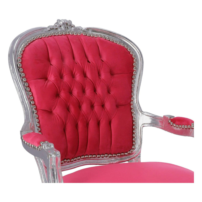 poltrona barocco tessuto fucsia