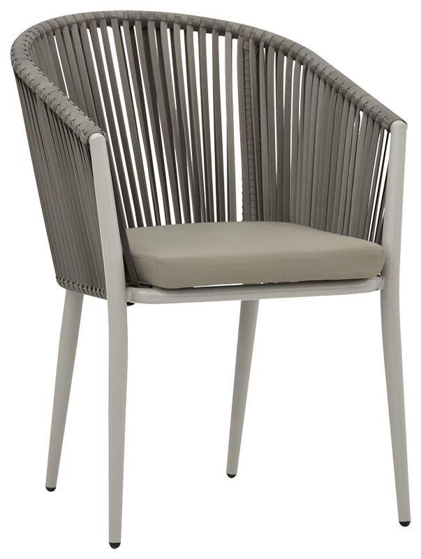 Set da 2 Poltroncina moderna struttura in alluminio cm 47x47x89h