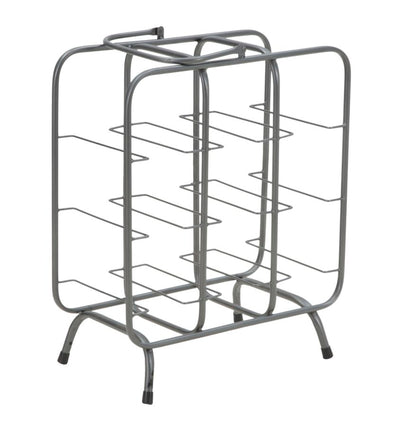 Portabottiglie da tavolo in ferro 9 posti stile industrial cm 40x23x47h