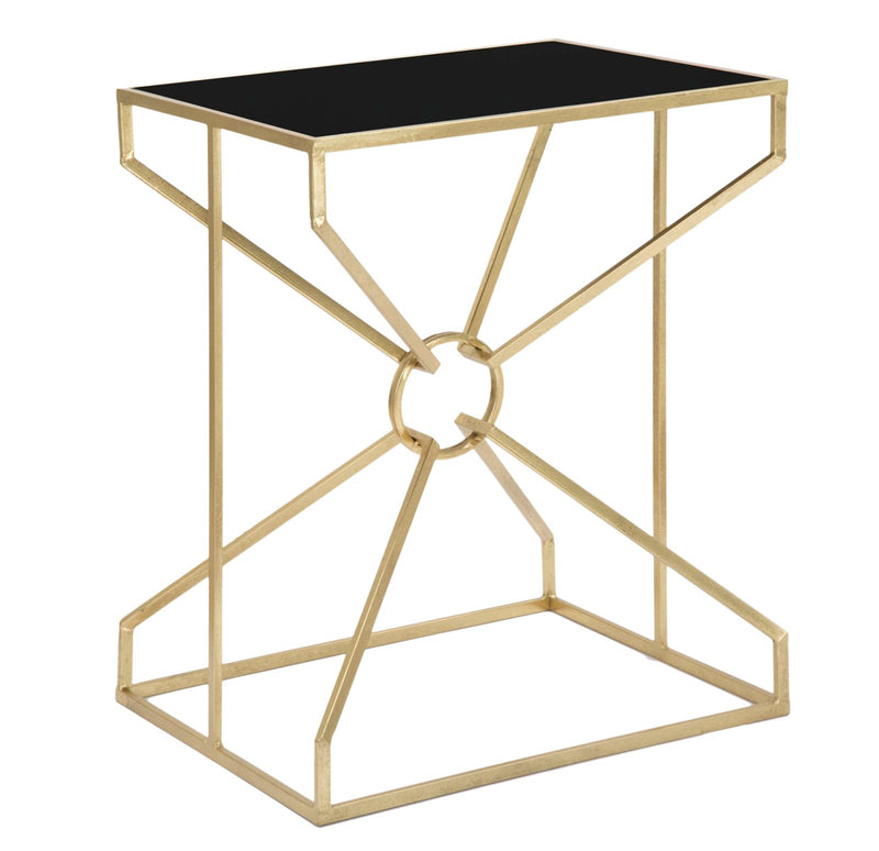 Porta telefono tavolino alto in metallo dorato e piano in vetro cm 57x46x68h