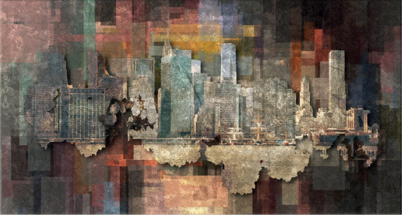 Quadro da parete design moderno stampa su tela città vintage - varie misure