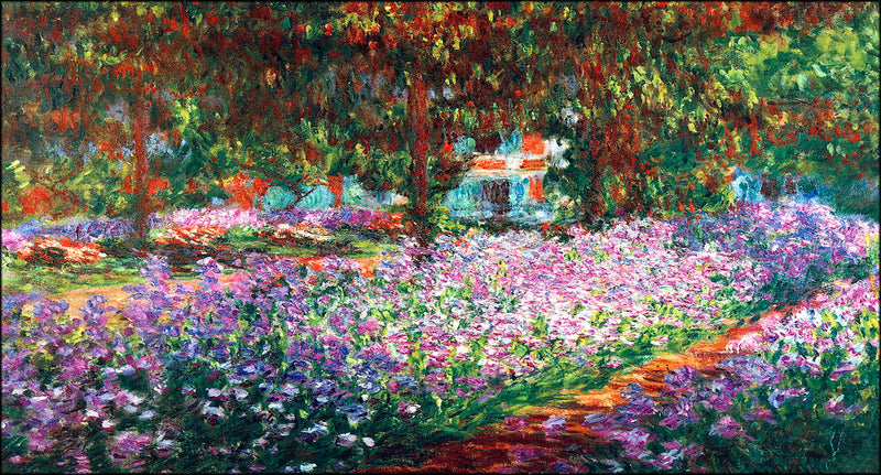 Quadro pannello rettangolare tela stampata il giardino - varie misure