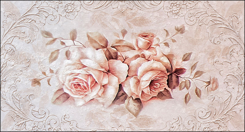 Quadro design rose shabby da parete stampa su tela - varie misure